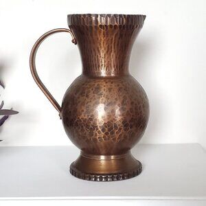 Hand Crafted Copper Pitcher, Made In Germany, Wannenmacher